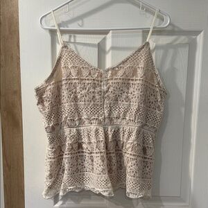 Maurices Cream Lace Camisole Top